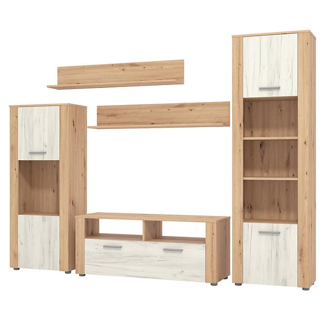 Obývacia stena Opus artisan/biely dub 11008881,5