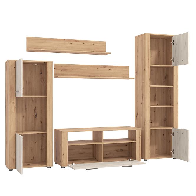 Obývacia stena Opus artisan/biely dub 11008881,8