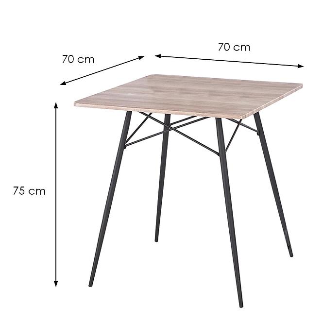 Jedálenská zostava Kabir 1+2 70x70 dub san remo/čierna