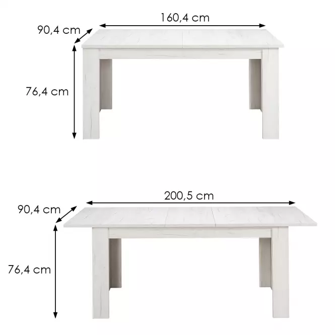 Rozkladací stôl Oskar TS biely dub 11008790,8