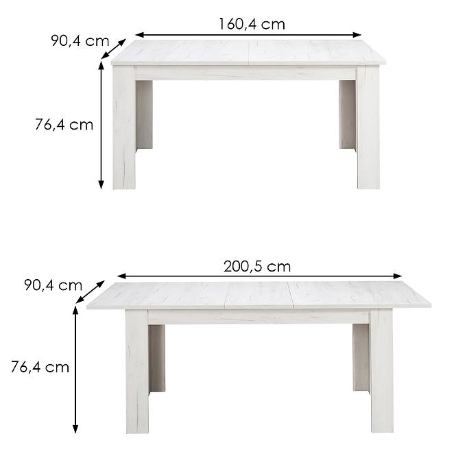 Rozkladací stôl Oskar TS biely dub 11008790,8