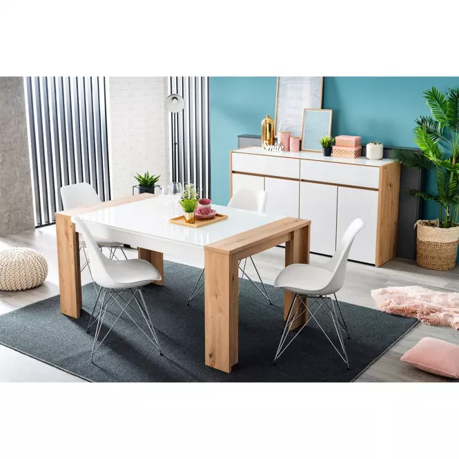 Stôl Molise artisan/biely 11008226,10