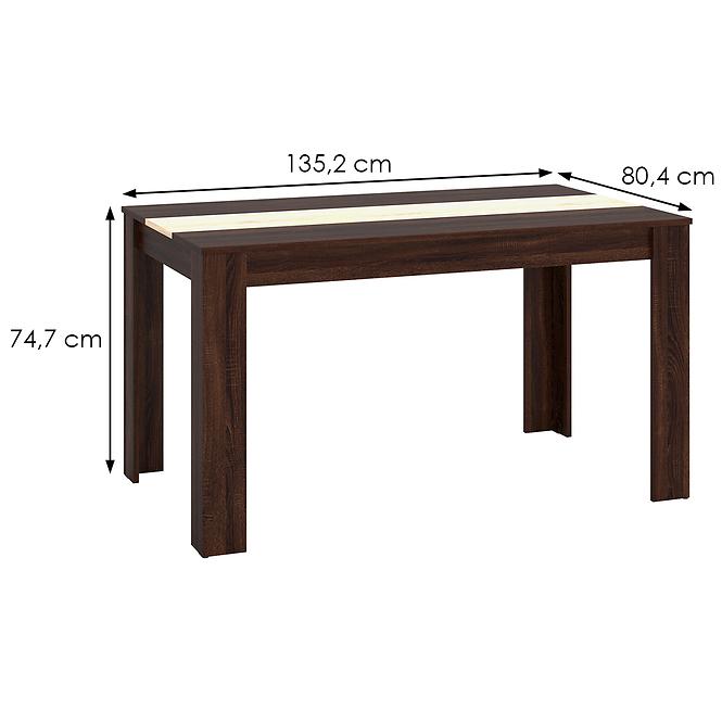 Stôl Domus 135x80 tmavá sonoma 11011257,5