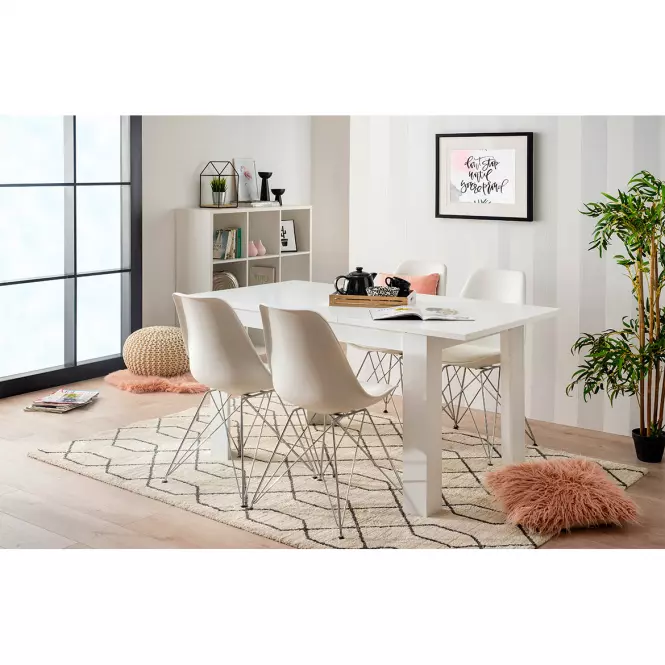Rozkladací stôl DT 153/186x80cm biely 11008797