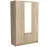 Skriňa Pino 1 120,2cm  so zrkadlom – sonoma, trojdverová, zásuvky