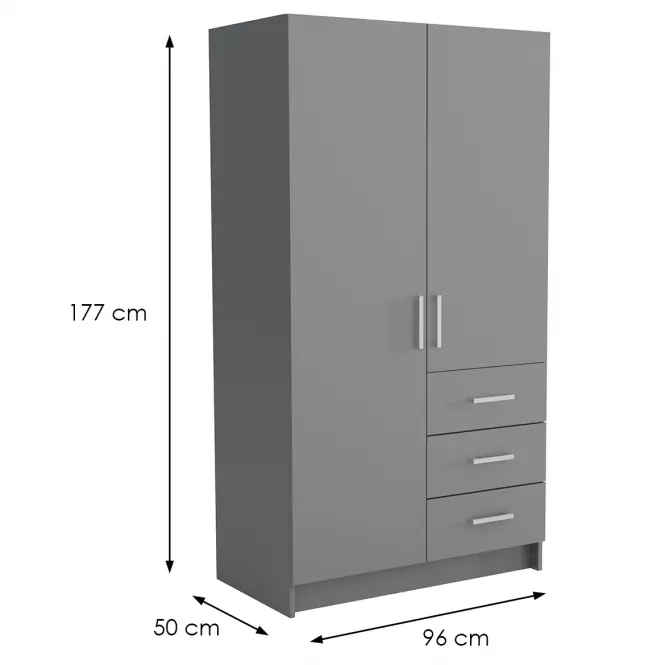 Skriňa Pino 3 grafit,3