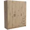 Skriňa Pino 4 144cm – dub artisan, trojdverová, zásuvky