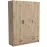 Skriňa Pino 5 144cm – dub artisan, trojdverová, zásuvky