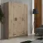 Skriňa Pino 5 144cm – dub artisan, trojdverová, zásuvky,3