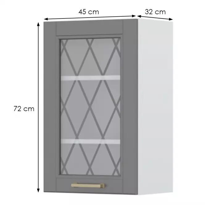 Kuchynská skrinka Tara V7-45-1ks/4 graphite mat,2