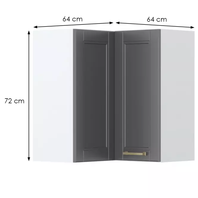 Kuchynská skrinka Tara V7-Ug-2k/4 graphite mat