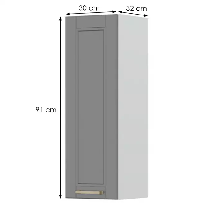 Kuchynská skrinka Tara V9-30-1k/4 graphite mat