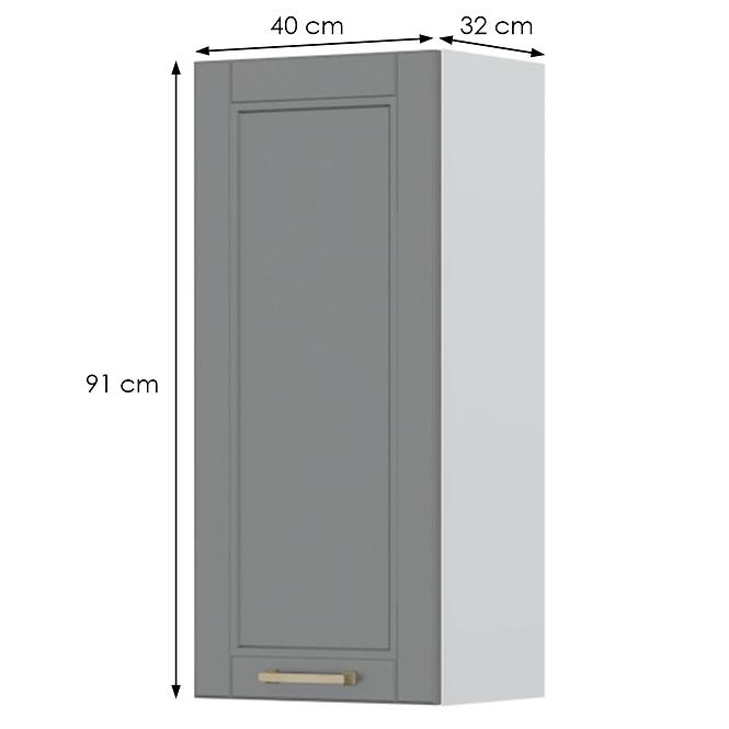Kuchynská skrinka Tara V9-40-1k/4 graphite mat