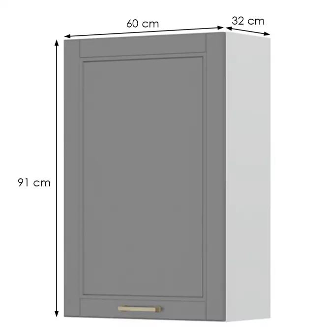 Kuchynská skrinka Tara V9-60-1k/4 graphite mat