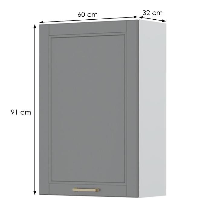 Kuchynská skrinka Tara V9-60-1k/4 graphite mat