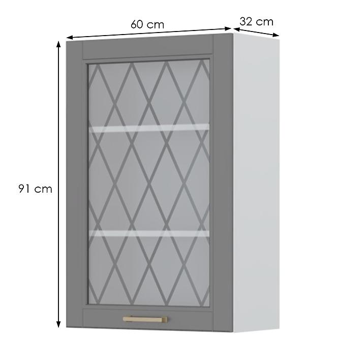 Kuchynská skrinka Tara V9-60-1ks/4 graphite mat