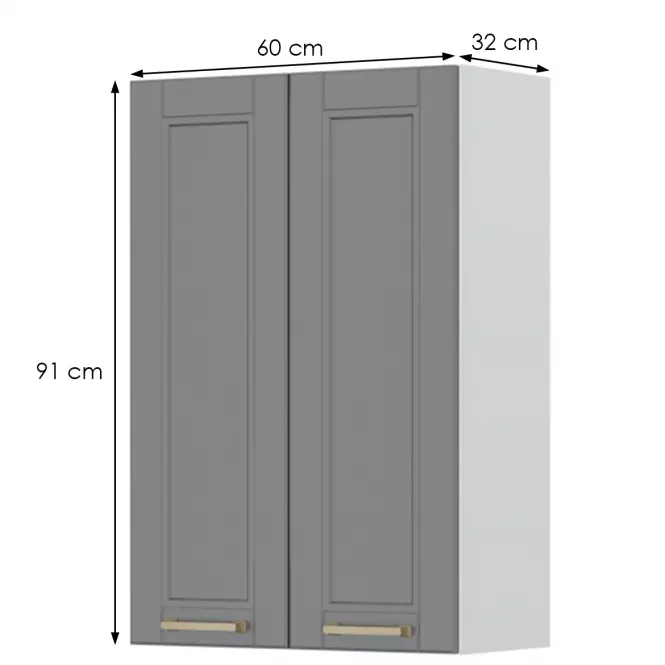 Kuchynská skrinka Tara V9-60-2k/4 graphite mat