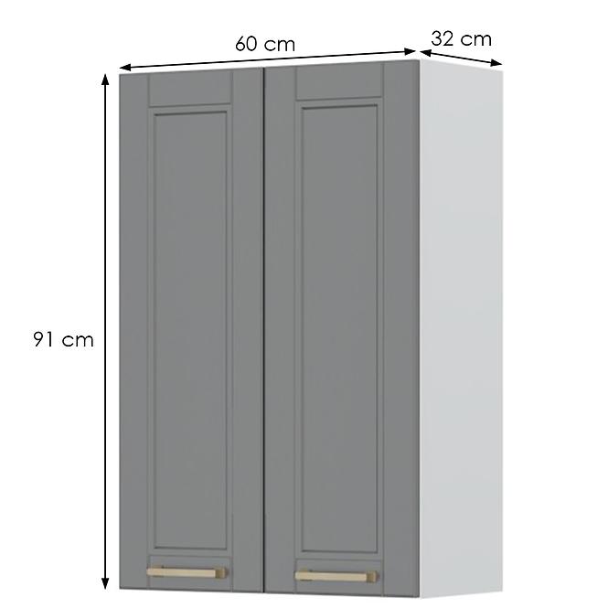 Kuchynská skrinka Tara V9-60-2k/4 graphite mat