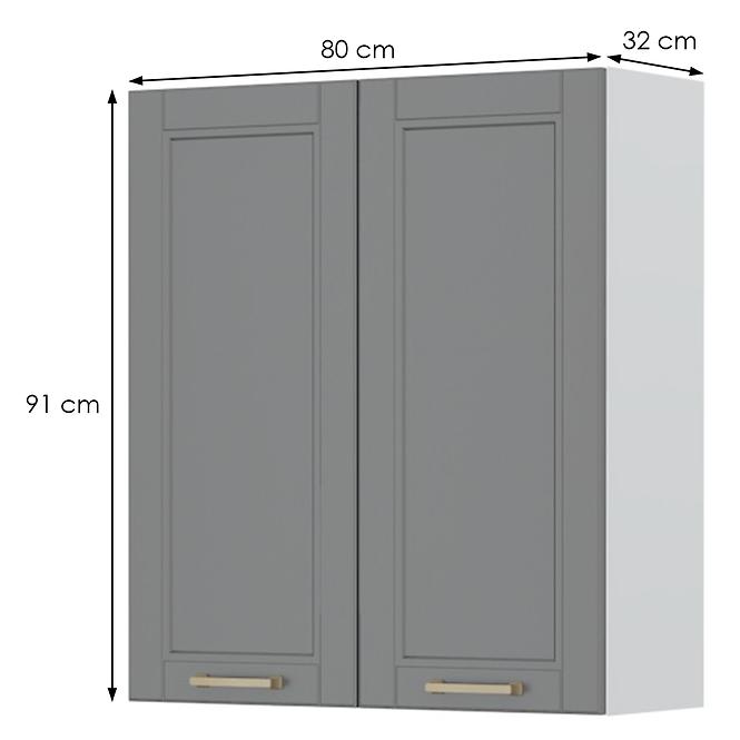 Kuchynská skrinka Tara V9-80-2k/4 graphite mat