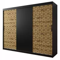 Skriňa Heksagon 250 čierna/dub artisan/čierna Skriňa Heksagon 250 čierna/dub artisan/čierna