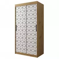 Skriňa Heksagon 1 100 dub artisan/biela