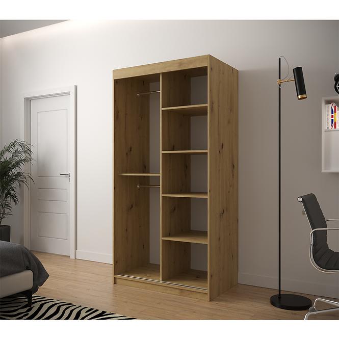 Skriňa Heksagon 1 100 dub artisan/biela