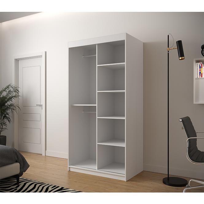 Skriňa Heksagon 1 100 biela/biela