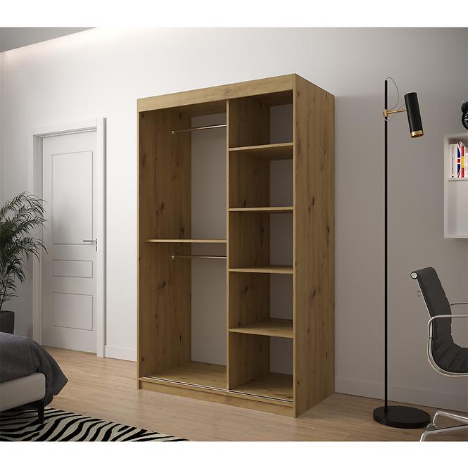 Skriňa Heksagon 1 120 dub artisan/biela