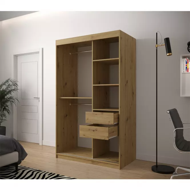 Skriňa Heksagon 1 120 dub artisan/biela