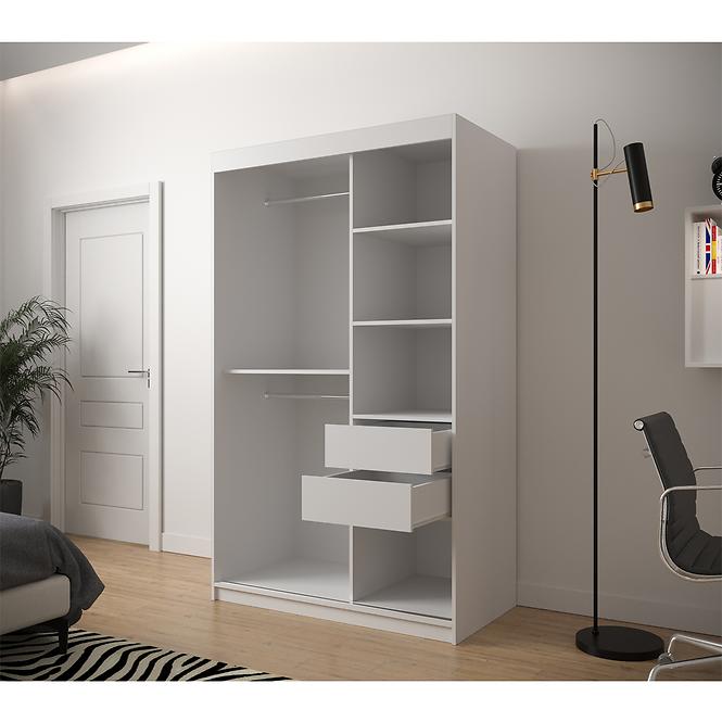 Skriňa Heksagon 1 120 biela/biela