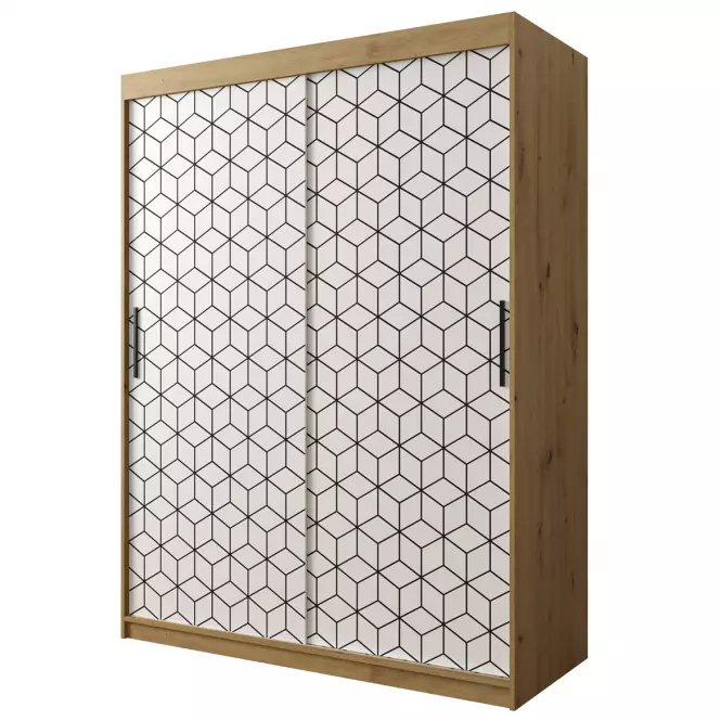 Skriňa Heksagon 1 150 dub artisan/biela
