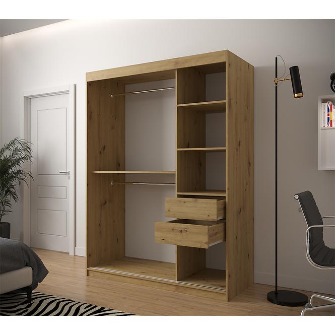 Skriňa Heksagon 1 150 dub artisan/biela