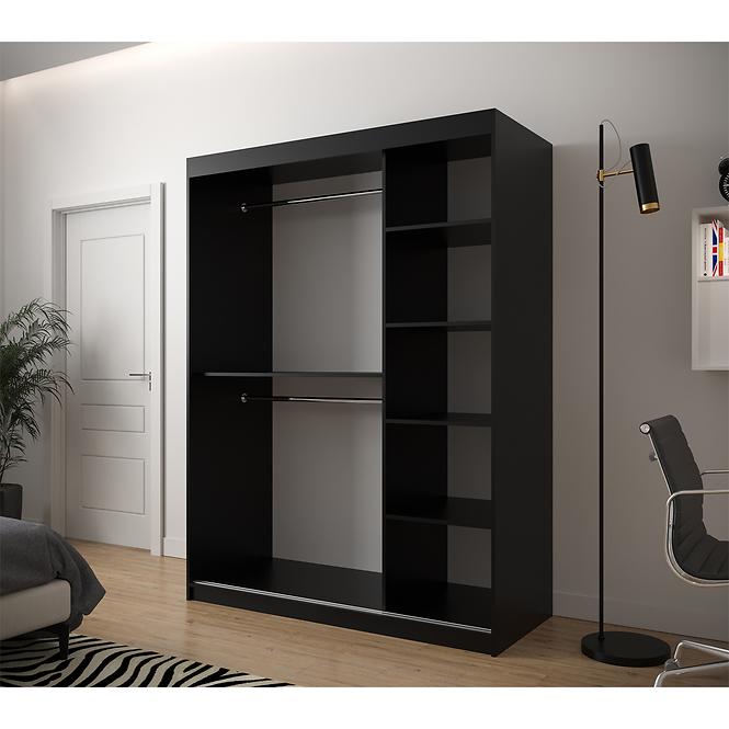 Skriňa Heksagon 1 150 čierna/dub artisan