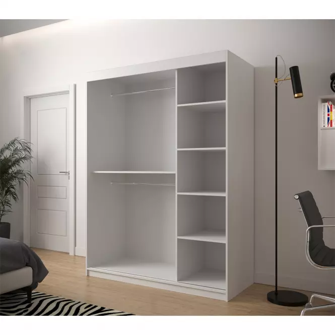 Skriňa Heksagon 1 150 čierna/biela