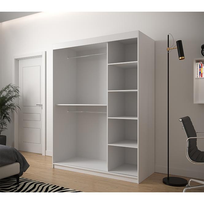 Skriňa Heksagon 1 150 čierna/biela