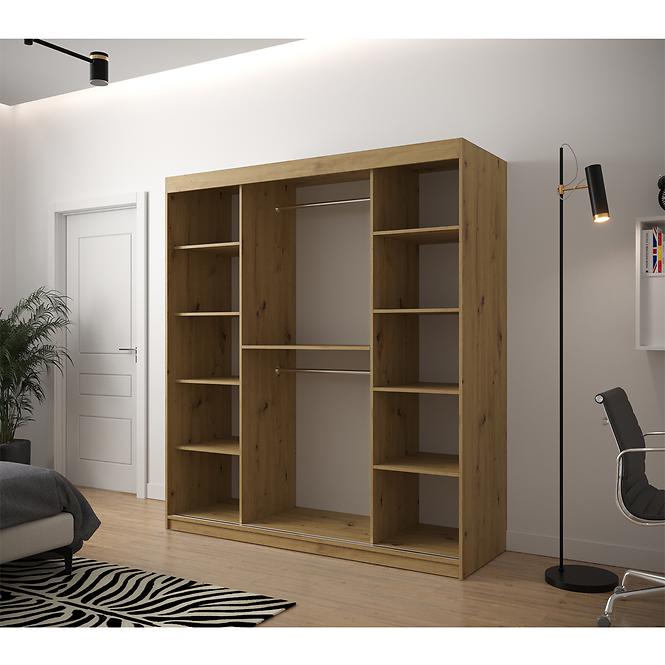 Skriňa Heksagon 1 180 dub artisan/biela