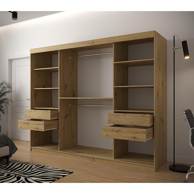Skriňa Heksagon 1 250 dub artisan/biela
