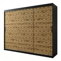 Skriňa Heksagon 1 250 čierna/dub artisan Skriňa Heksagon 1 250 čierna/dub artisan