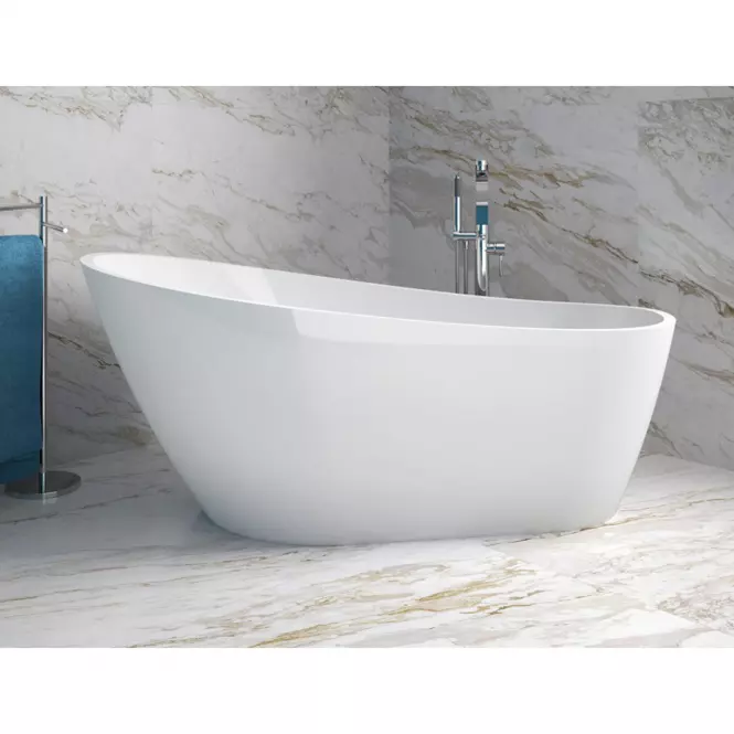 Vaňa Melody 150/80 + sifón klik-klak zlatý s prepadom slim zlatá,5