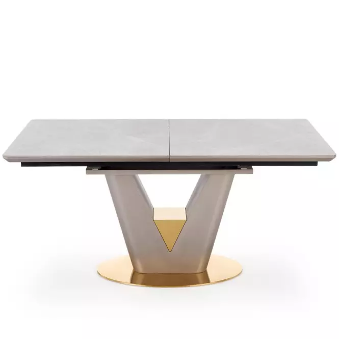 Rozkladací stôl Valentino 160/220x90cm Popolavý/Svetlý – Popolavý/Zlatá