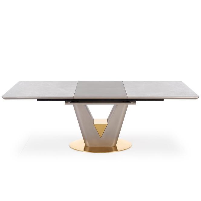 Rozkladací stôl Valentino 160/220x90cm Popolavý/Svetlý – Popolavý/Zlatá,3
