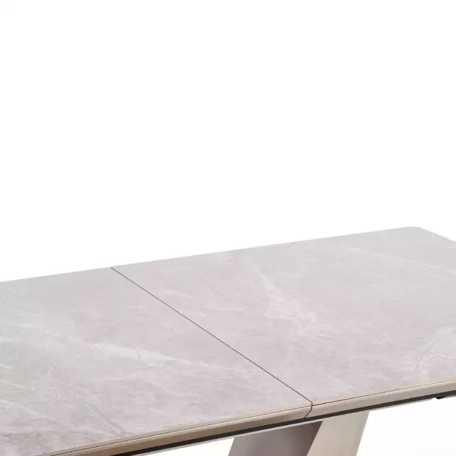 Rozkladací stôl Valentino 160/220x90cm Popolavý/Svetlý – Popolavý/Zlatá