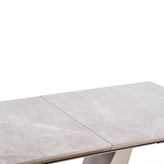 Rozkladací stôl Valentino 160/220x90cm Popolavý/Svetlý – Popolavý/Zlatá