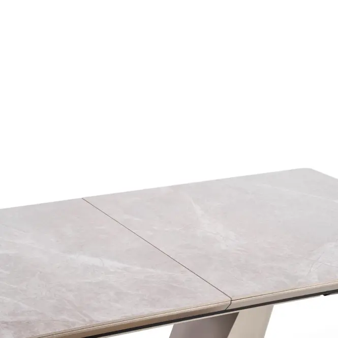 Rozkladací stôl Valentino 160/220x90cm Popolavý/Svetlý – Popolavý/Zlatá,7