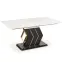 Rozkladací stôl Vincenzo 160/200x90cm Mdf/Oceľ – Biely/Čierna