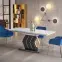Rozkladací stôl Vincenzo 160/200x90cm Mdf/Oceľ – Biely/Čierna,16