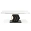 Rozkladací stôl Vincenzo 160/200x90cm Mdf/Oceľ – Biely/Čierna,2