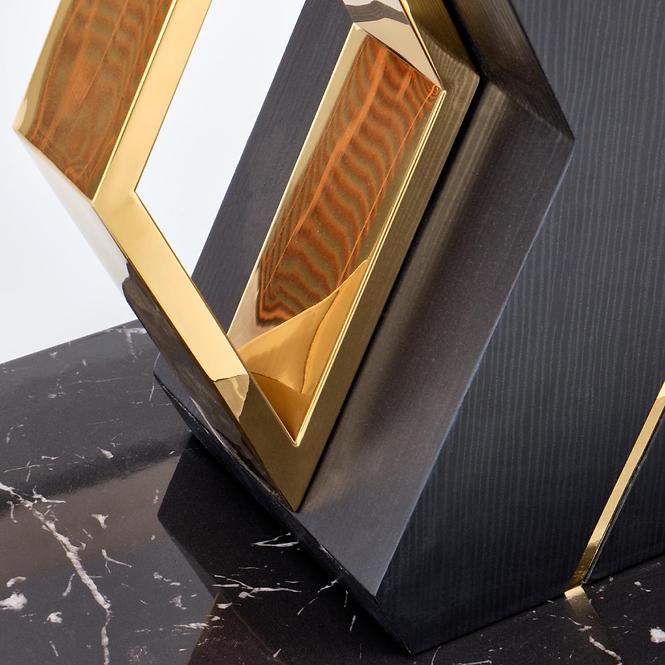 Rozkladací stôl Vincenzo 160/200x90cm Mdf/Oceľ – Biely/Čierna