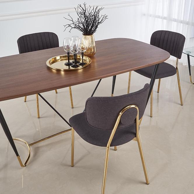 Stôl Manchester 180 Mdf/Oceľ – Orech/Zlatá