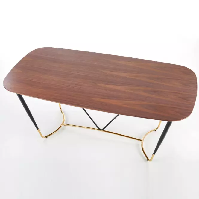 Stôl Manchester 180 Mdf/Oceľ – Orech/Zlatá